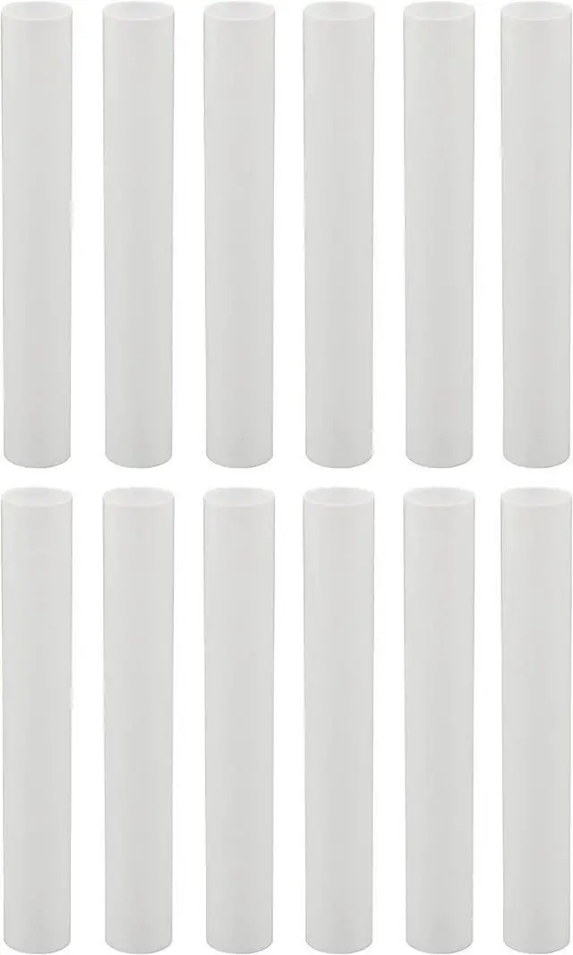 Main image of Creative Hobbies® 6" White Plastic Candle Covers Sleeves Chandelier Socket Covers ~ 6 Inch Candelabra Base | Set of 12
