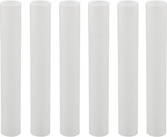 Alt view image 5 of 5 - Creative Hobbies® 6" White Plastic Candle Covers Sleeves Chandelier Socket Covers ~ 6 Inch Candelabra Base | Set of 12