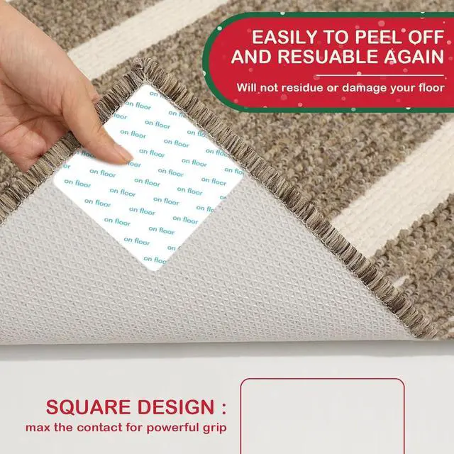 Alt view image 6 of 7 - 12 PCS Large Rug Grippers for Hardwood Floors, Non Slip Rug Anchors