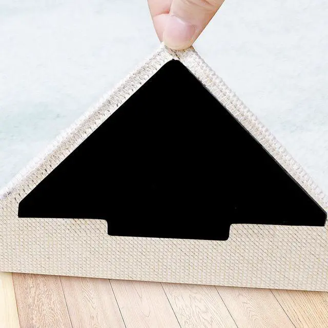 Main image of Rug Tape, 10 Pcs Double Sided Non Slip Reusable Rug Stopper, Washable Rug Pad Grippers for Hardwood Floors, Tile Floors, Carpets, Floor Mats, Wall (Black)