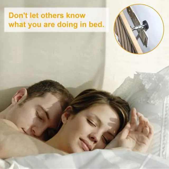 Alt view image 6 of 7 - 4PCS Black Adjustable Bed Frame Anti-Shake Tool , Headboard Stoppers with Free Furniture Pads and Screws, No More Creaking, Protect The Wall from Banging, Easy to Install (1.18"-3.54")