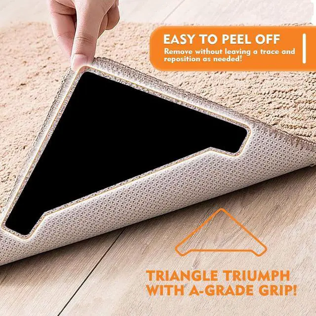 Alt view image 4 of 7 - DEVOGUE® 16 PCS Anti-Slip Rug Pads Dual-Sided Washable & Reusable Rug Pads, Non-Slip Carpet Corner Holders to Prevent Curling Strong Adhesive Rug Tape for Hardwood, Tile & Laminate Floors