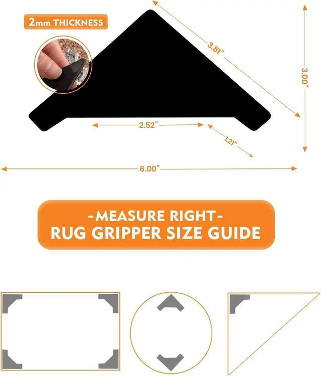 Alt view image 7 of 7 - DEVOGUE® 16 PCS Anti-Slip Rug Pads Dual-Sided Washable & Reusable Rug Pads, Non-Slip Carpet Corner Holders to Prevent Curling Strong Adhesive Rug Tape for Hardwood, Tile & Laminate Floors