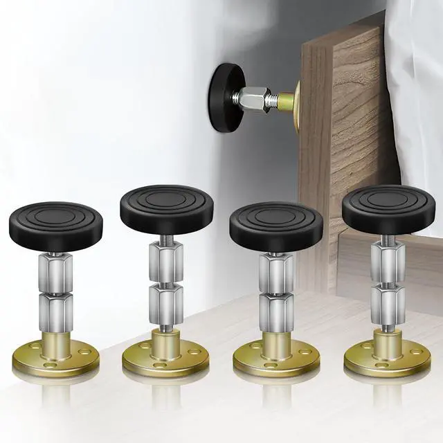 Main image of SPEETH 4 Pack Headboard Stoppers, Adjustable Bed Noise Stopper for Wall, Bed Frame Post Anti-Shake Tool, Head Board Stabilizer Pad Support Bumper Guards, Threaded Fixer Keep from Squeaking, 30-105mm