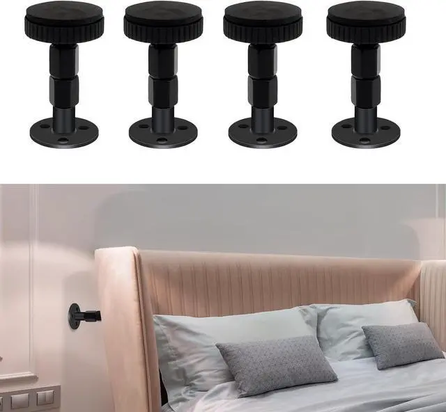 Main image of IPEROT Headboard Stoppers for Wall, 4 Pack Bed Stoppers, 1.18in-2.76in Adjustable Bed Frame Anti-Shake Tool, Function as Bumpers Between The Wall and Couch, Bed Frames, and Headboards, No Creaking