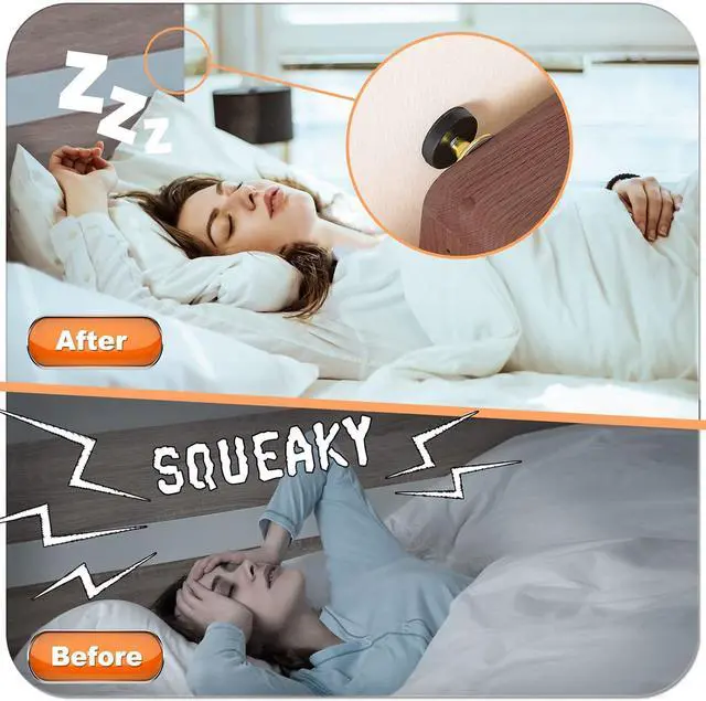 Alt view image 6 of 6 - SPEETH 4 Pack Headboard Stoppers, Adjustable Bed Noise Stopper for Wall, Bed Frame Post Anti-Shake Tool, Head Board Stabilizer Pad Support Bumper Guards, Threaded Fixer Keep from Squeaking, 30-105mm