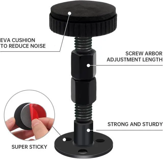 Alt view image 3 of 6 - IPEROT Headboard Stoppers for Wall, 4 Pack Bed Stoppers, 1.18in-2.76in Adjustable Bed Frame Anti-Shake Tool, Function as Bumpers Between The Wall and Couch, Bed Frames, and Headboards, No Creaking
