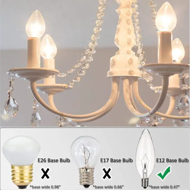 Alt view image 3 of 6 - 2 3 4 6 Inch White Plastic Candle Cover Sleeves,Chandelier Socket Sleeves,Candelabra Base E12 Socket Covers Set of 12 (3.5-Inch / 12-Pack)