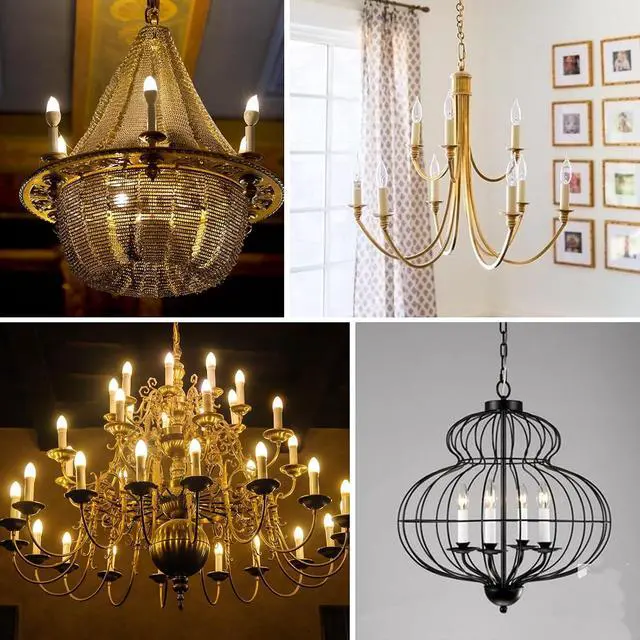 Alt view image 7 of 7 - 3 Inch Tall White Plastic Candle Covers Sleeves,Chandelier Socket Sleeves,Candelabra Base E12 Socket Covers Set of 6