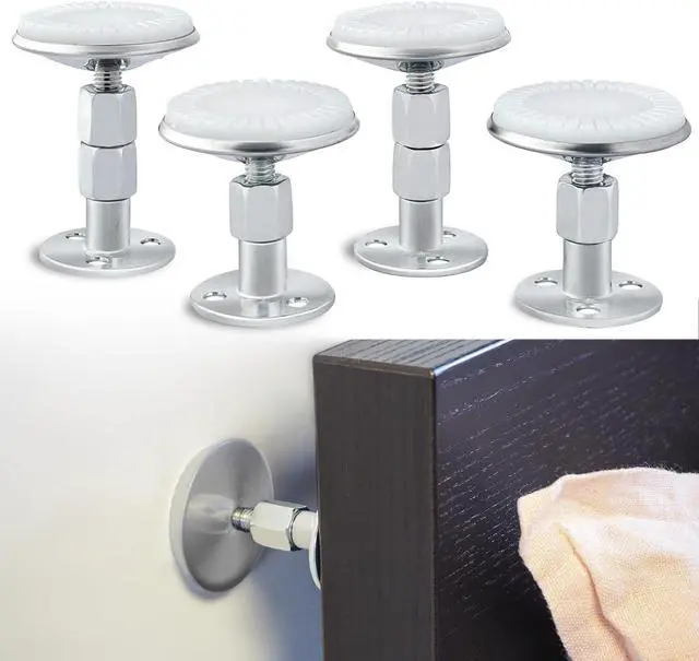 Main image of FASIUCHOI 4PCS Upgraded Headboard Stoppers for Wall, Adjustable Bed Noise Stopper with Wall Protection, Bed Stoppers for Headboard for Bed Frame, Sofa, Cabinet, Easy to Install (1.3in-3.4in)