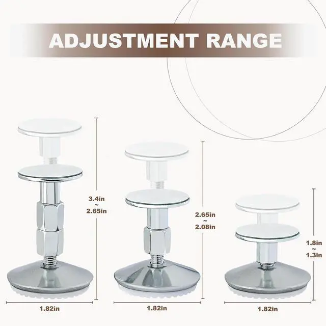 Alt view image 2 of 7 - FASIUCHOI 4PCS Upgraded Headboard Stoppers for Wall, Adjustable Bed Noise Stopper with Wall Protection, Bed Stoppers for Headboard for Bed Frame, Sofa, Cabinet, Easy to Install (1.3in-3.4in)