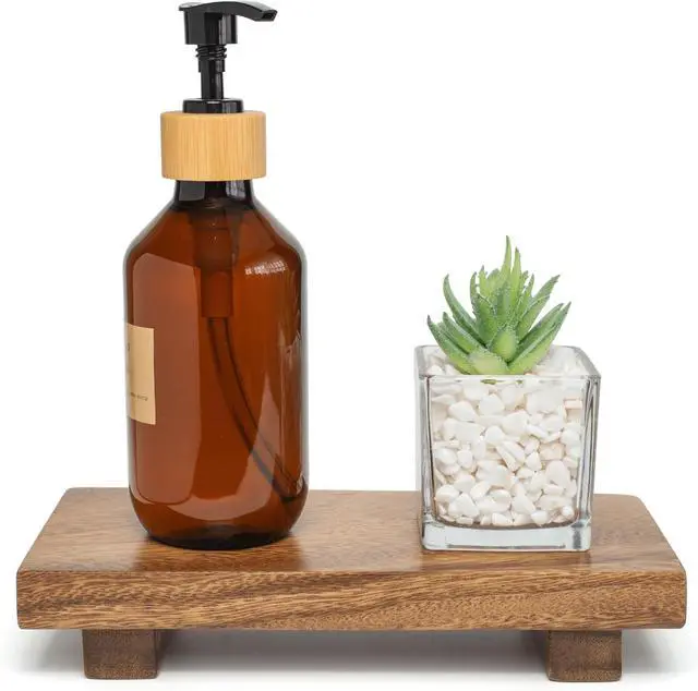 Main image of X-Small 8.5" Acacia Wood Riser Pedestal Stand for Kitchen Counter