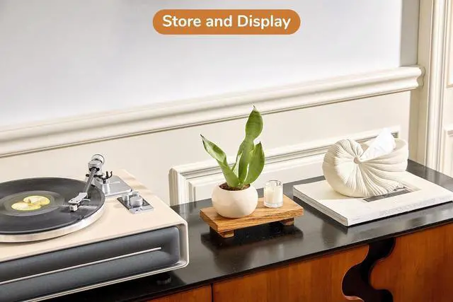 Alt view image 7 of 7 - X-Small 8.5" Acacia Wood Riser Pedestal Stand for Kitchen Counter