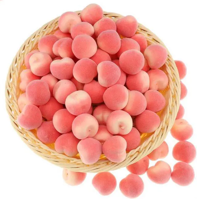 Alt view image 4 of 4 - Aliotech 18Pcs Artificial Peach Fake Peach Mini Fruit Small Peach Simulation Lifelike for Home Cabinet Table Party Kitchen Decoration Photography Prop