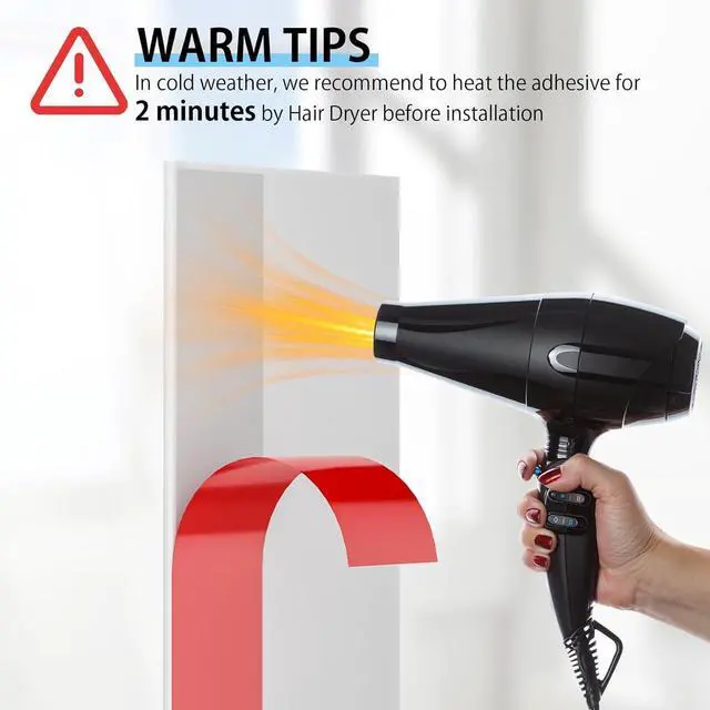 Alt view image 6 of 7 - Door Draft Stopper Under Door Draft Blocker Insulator Door Sweep Weather Stripping Noise Stopper Strong Adhesive 2" Width x 39" Length (White)