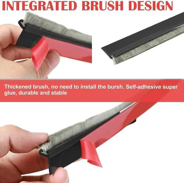 Alt view image 2 of 7 - Door Sweep for Bottom of Door: Integrated Design with Brush