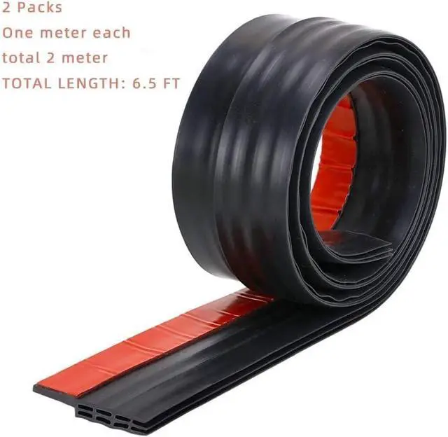 Alt view image 2 of 5 - 2PC Silicone Door Draft Stopper 39 inches Door Seal Strip for Under Door Seal Gap Interior & Exterior Doors Weather Stripping Soundproof