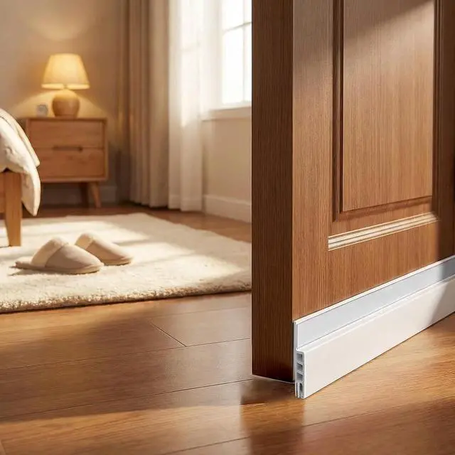 Alt view image 4 of 6 - Door Draft Stopper, 2 Pack, White Weather Stripping, 1.8" W x 37" L, Dust Noise Insulation for Exterior Interior Doors