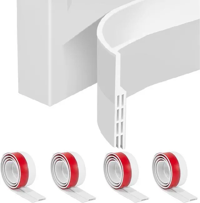 Main image of 4Pcs Door Draft Stopper, Under Door Sweep Adjustable Weather Stripping Door Seal, Door Bottom Seal Blocker Noise Cold Air Insulation 2" W x 39" L
