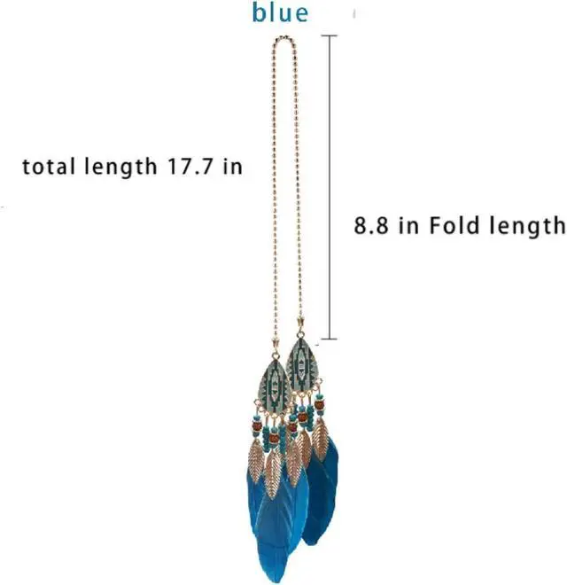 Alt view image 2 of 7 - Mini Dream Catcher for Car Rear View Mirror Accessories - Handmade Small Dreamcatchers Boho Car Charm Interior Decor(Blue)