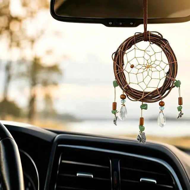 Alt view image 4 of 5 - Twilight-Inspired Natural Rattan Dream Catcher with Alloy Chief Wolf Bear Pendants Ideal Gift for Girls Children Twilight Gifts Remorelt