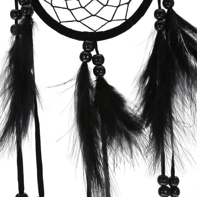Alt view image 7 of 7 - Feather Dream Catcher, Handmade Macrame Dreamcatcher, Wall Hanging Dream Catchers for Home Car Decoration(Black)