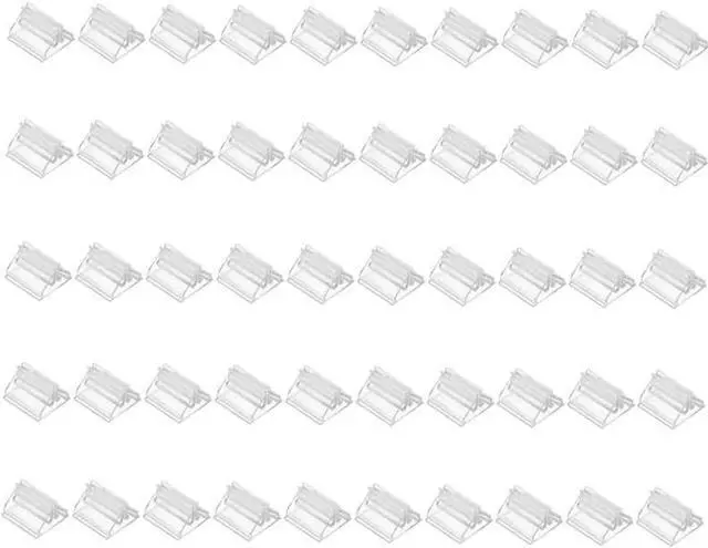 Main image of 50 Pcs Clear Card Stands, Triangular Display Holders for Game Cards, Photos, Menus, Table Number Signs - Transparent Acrylic Card Holders for Board Games & Decor