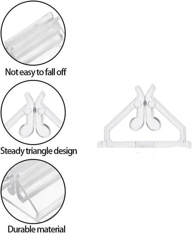 Alt view image 2 of 4 - 50 Pcs Clear Card Stands, Triangular Display Holders for Game Cards, Photos, Menus, Table Number Signs - Transparent Acrylic Card Holders for Board Games & Decor