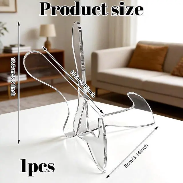 Alt view image 6 of 7 - Bowl Display Stand 3.5 Inch X-Shaped Clear Acrylic Bowl Stands for Display Plate Platter Dish China Porcelain Holder Easel Base