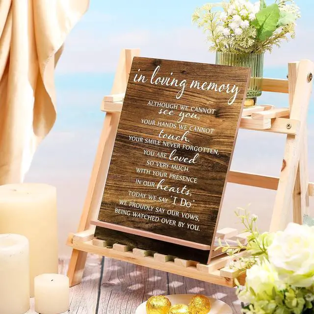 Alt view image 6 of 6 - Chunful in Loving Memory Wedding Memorial Table Sign for Wedding,Classic