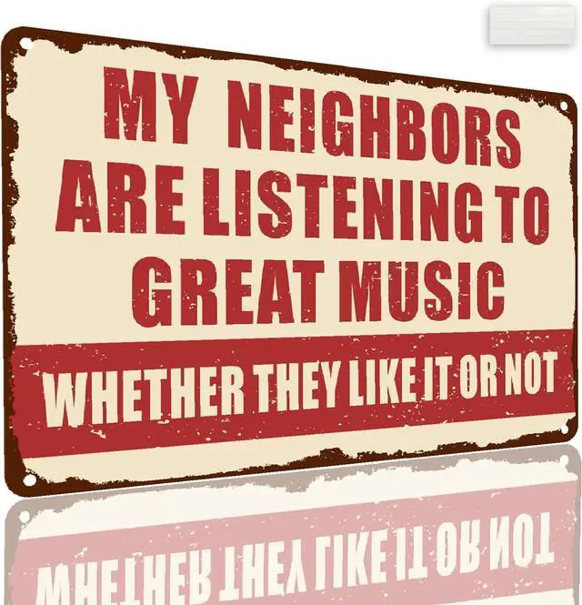 Main image of Funny Metal Signs Music Gifts for Men, 8x12 Inch Wall Decor