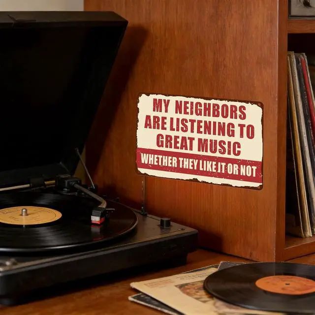 Alt view image 7 of 7 - Funny Metal Signs Music Gifts for Men, 8x12 Inch Wall Decor