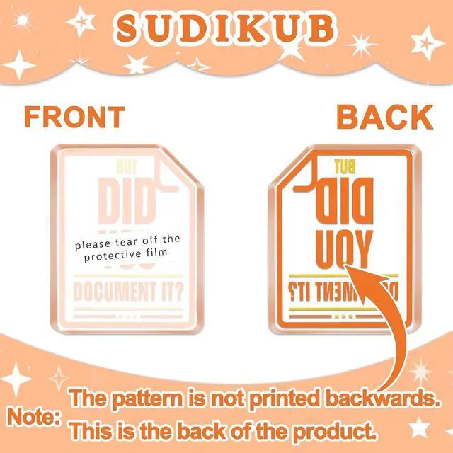 Alt view image 4 of 7 - But Did You Document It Desk Signs Acrylic Square Plaque