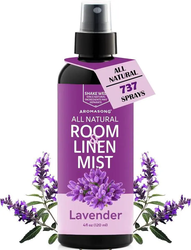 Main image of Aromasong All-Natural Extra Strength Lavender Spray for Sleep - Room & Linen Spray for Pillows and Sheets 4 Fl Oz.