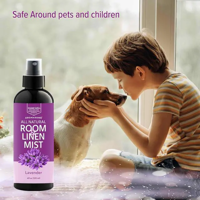 Alt view image 3 of 7 - Aromasong All-Natural Extra Strength Lavender Spray for Sleep - Room & Linen Spray for Pillows and Sheets 4 Fl Oz.