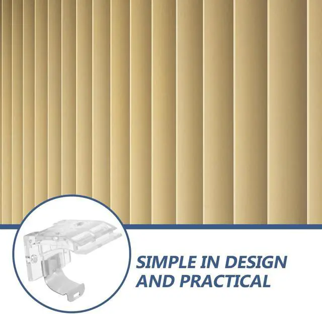 Alt view image 4 of 7 - VOSAREA Cordless Shade Blind Brackets with Clip Mini Window Blind Brackets Replacement Parts for Venetian Blinds Window Treatment Hardware 4 Pack 1.65 X 1.57 X 1.06 in
