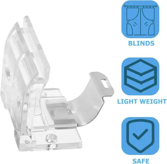 Alt view image 7 of 7 - VOSAREA Cordless Shade Blind Brackets with Clip Mini Window Blind Brackets Replacement Parts for Venetian Blinds Window Treatment Hardware 4 Pack 1.65 X 1.57 X 1.06 in