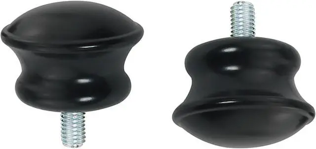 Alt view image 2 of 5 - 6PCS Curtain Rod Decorative End Caps - Round, 5/8 Inch Diameter, M5 Thread, Roman Double Rod, Small Mushroom Shaped Replacement Mini Head Cap