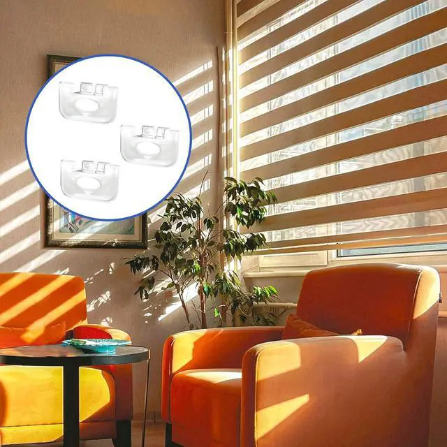 Alt view image 5 of 7 - 3pcs Cordless Honeycomb Shade Lift Handles, 3/4" Pleat Cellular Shade Pull Down Replacement Handles Compatible with Graber Bali Cordless Mini Blinds and Cellular Shades Window Accessories(Transparent)
