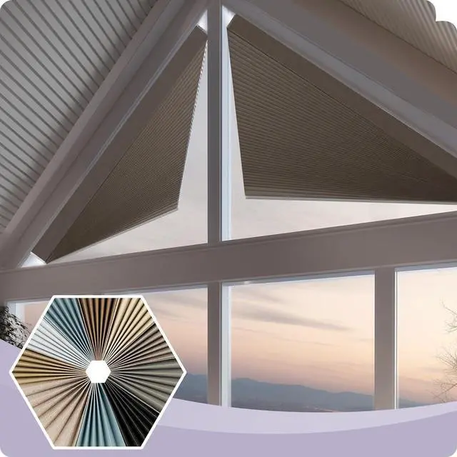 Main image of Graywind Smart Angled Blinds Customized for Odd-Shaped Window (Fabric Samples)