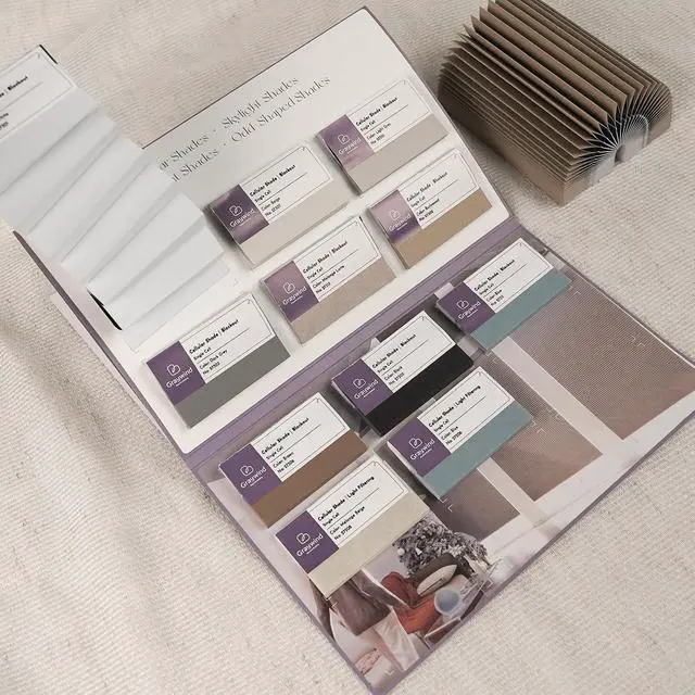 Alt view image 4 of 5 - Graywind Smart Angled Blinds Customized for Odd-Shaped Window (Fabric Samples)