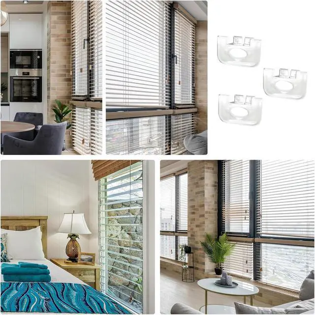Alt view image 7 of 7 - 3pcs Cordless Honeycomb Shade Lift Handles, 3/4" Pleat Cellular Shade Pull Down Replacement Handles Compatible with Graber Bali Cordless Mini Blinds and Cellular Shades Window Accessories(Transparent)