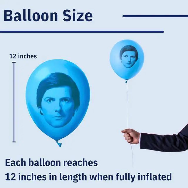 Alt view image 5 of 7 - Chillkat Severance Balloons for Birthday Party Decorations, 12 Pack Blue/Light Blue 12" with Mark S. printed, Lumon Industries, Funny Novelty Gift Ideas TV Show Merchandise (12)