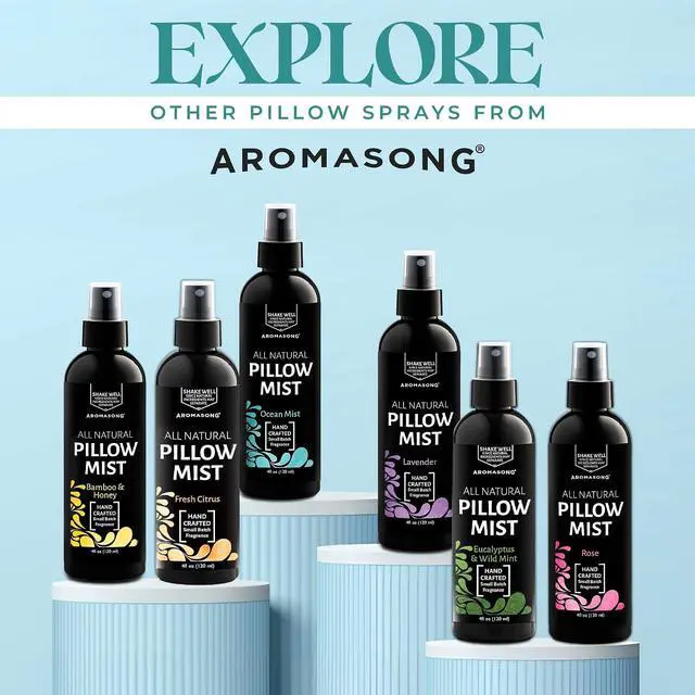 Alt view image 6 of 7 - Aromasong Fresh Citrus Pillow Spray for Sleeping - All Natural Calming Linen & Bedtime Sleep Mist for Deep Sleep - Pillow Spray Aromatherapy with Botanical Essential Oils for Relaxing Stress