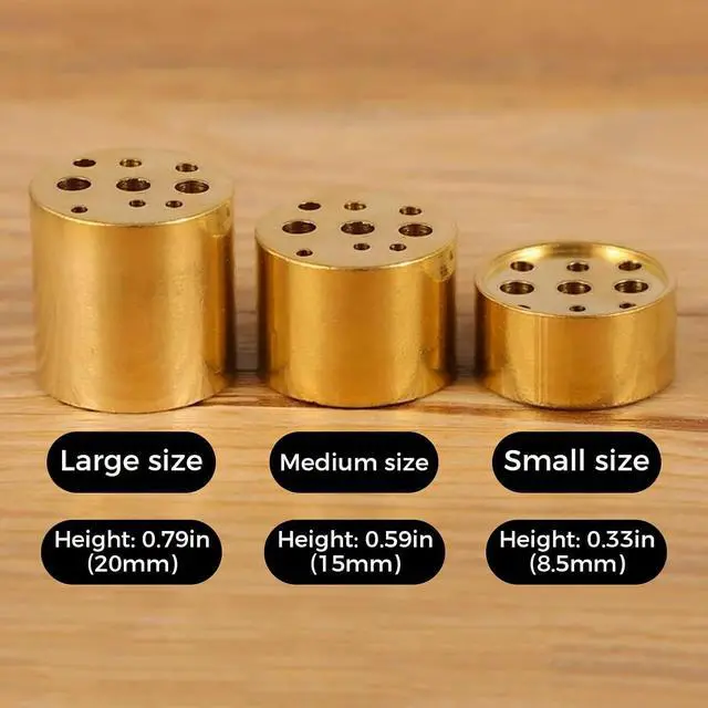 Alt view image 3 of 6 - Large Brass Incense Holder with 9 Holes, Incense Stick Holder for Yoga