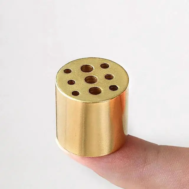 Alt view image 4 of 6 - Large Brass Incense Holder with 9 Holes, Incense Stick Holder for Yoga