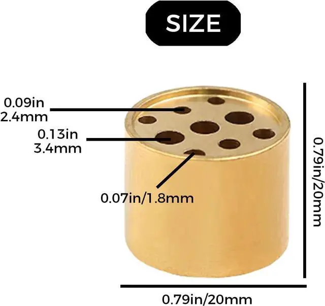 Alt view image 6 of 6 - Large Brass Incense Holder with 9 Holes, Incense Stick Holder for Yoga