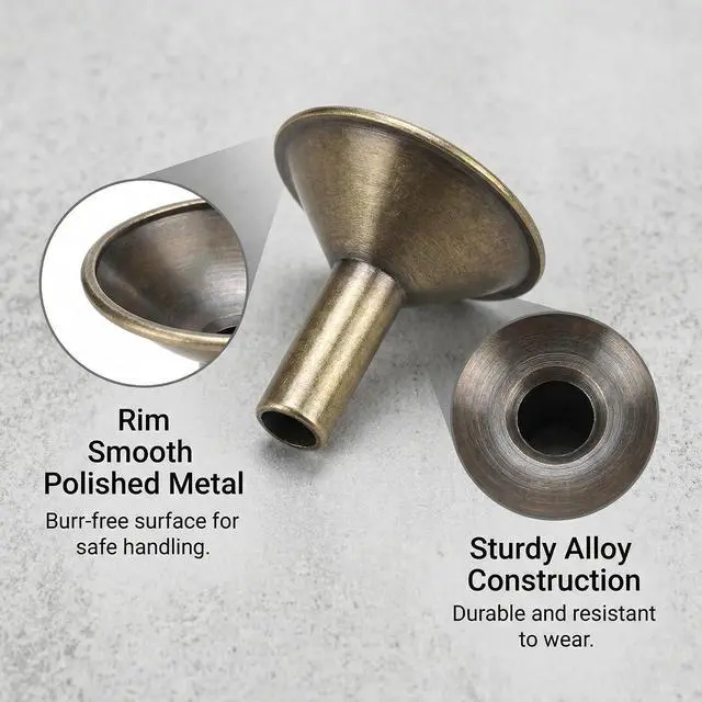 Alt view image 2 of 7 - 3Pcs Backflow Incense Holder Alloy Cone Burner Cones Sticks Ash Catcher Base Protector Retro Funnel Stand Mini Censer Tray Rack for Incense