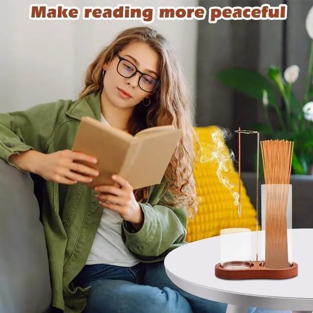 Alt view image 5 of 7 - 2 in 1 Glass Incense Holder, Incense Sticks Burner Holder with Storage