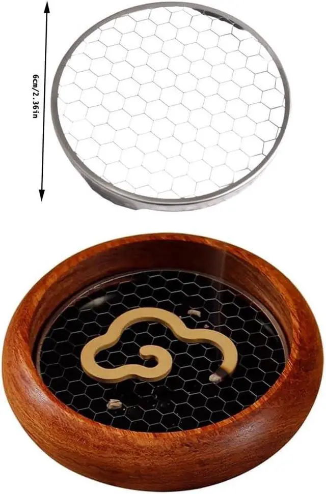 Alt view image 2 of 7 - 5 Pack Charcoal Incense Burner Mesh Screen Replacement Charcoal Discs Burner Screen Grille for Bakhoor Burner Charcoal Briquettes Charcoal Tablets Hanging Censer Resin Incense Burners Bowl
